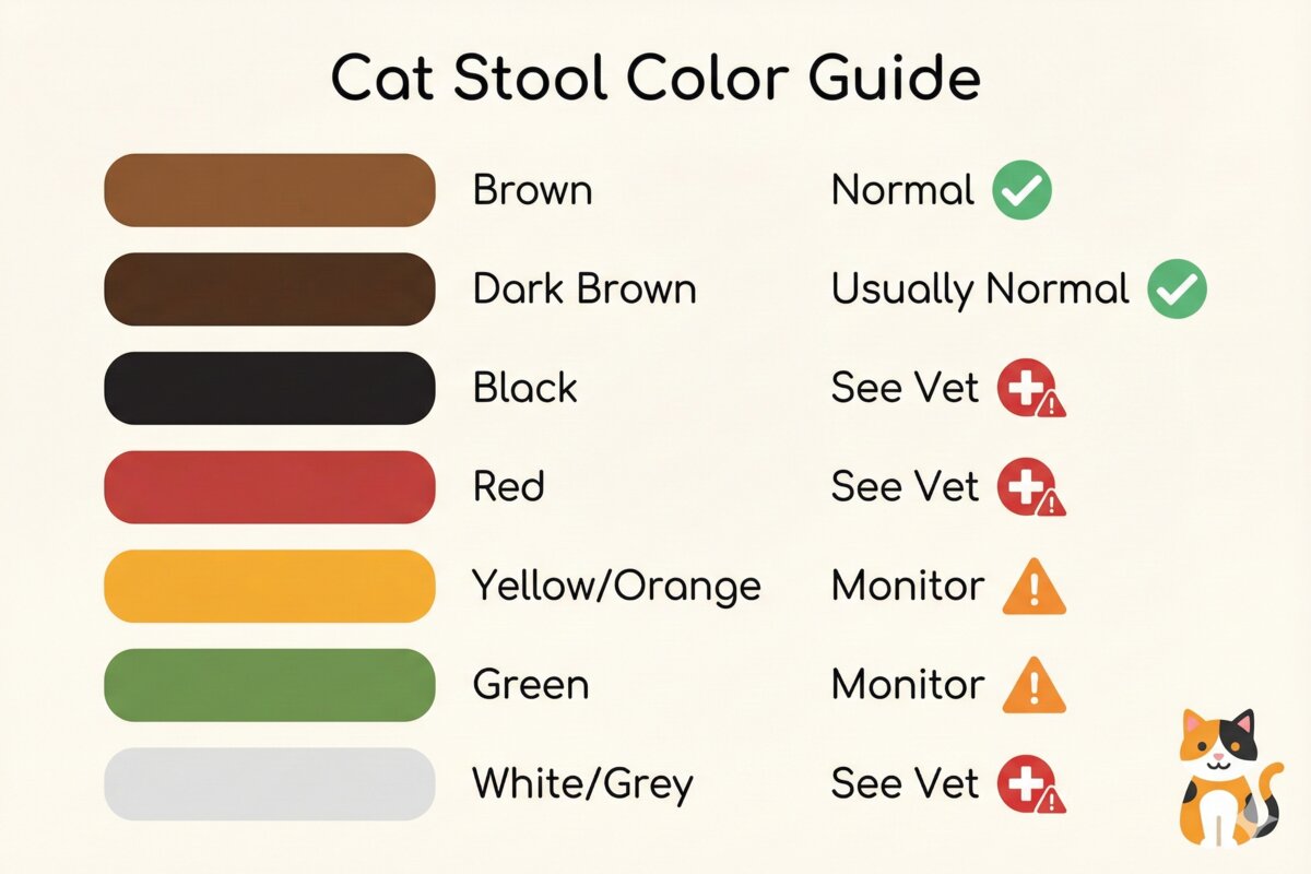 Stool color guide for cats